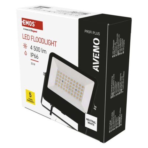 Emos ZS2423 AVENO LED reflektor, 30W, 4500lm, IP66, -30 - 50 °C, természetes fehér