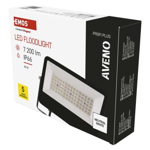 Emos ZS2433 AVENO LED reflektor, 48W, 7200lm, IP66, -30 - 50 °C, természetes fehér
