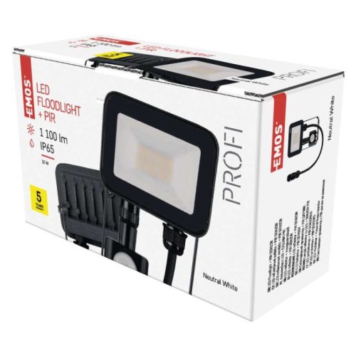Emos ZS2712 INOVO LED mozgásérzékelős reflektor 10 W 1100 lm, IP65, természetes fehér