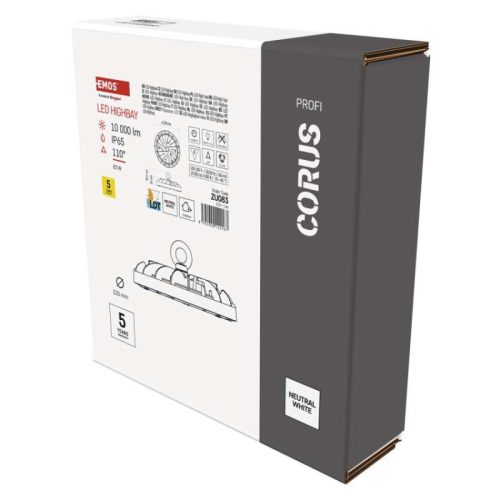 EMOS LED HIGHBAY ipari mennyezeti lámpa CORUS 83W (ZU083)