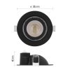 LED reflektor GERI fekete, kerek, 6,5W CCT (ZV1161)