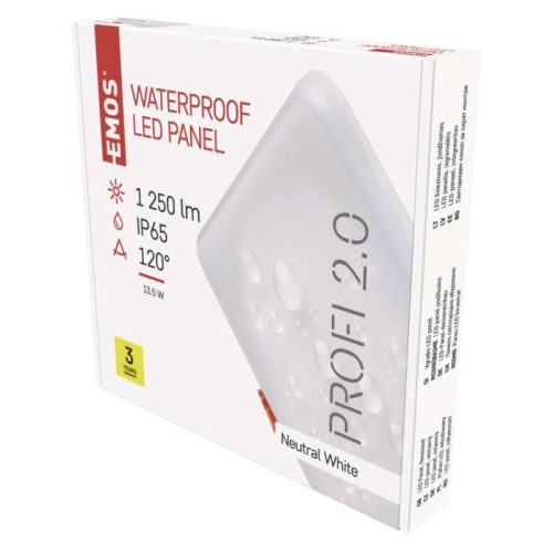 EMOS LED panel VIXXO beépíthető 13.5W 1250lm IP65 természetes fehér (ZV2142)