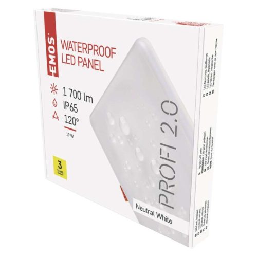 EMOS LED panel VIXXO beépíthető 19W 1700lm IP65 természetes fehér (ZV2152)