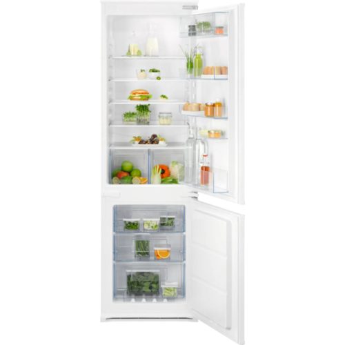 Electrolux ENT6NE18S TwinTech 600 beépíthető alulfagyasztós hűtőszekrény, 192/61liter, NoFrost, 35dB, fehér