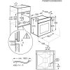 Electrolux EOF3H50BK SurroundCook 600 beépíthető sütő, 65liter, 2.09kW, 50 -250°C, aqua clean tisztítás, fekete