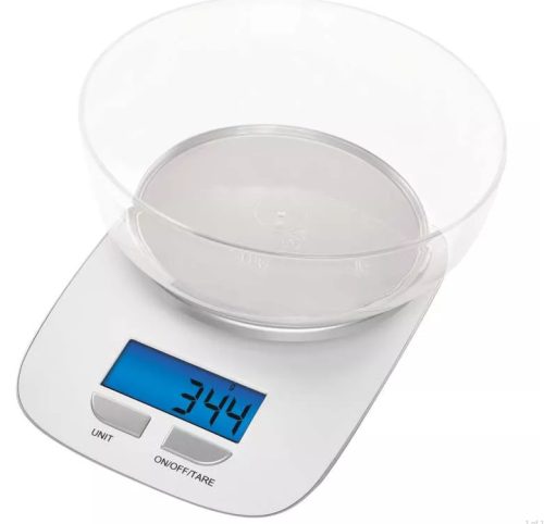 Emos EV016 digitális konyhai mérleg,5 kg, 1 g pontosság, fehér