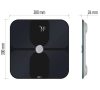 EMOS EV112 GoSmart okos személymérleg, 180kg, 100g pontosság, edzett üveg, elemes (3xAAA), fekete