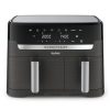 Tefal EY905B10 Dual Easy Fry & Grill forrólevegős sütő, dupla kosaras, 5.2 + 3.1lliter, 2700Watt, 8 program, fekete -inox