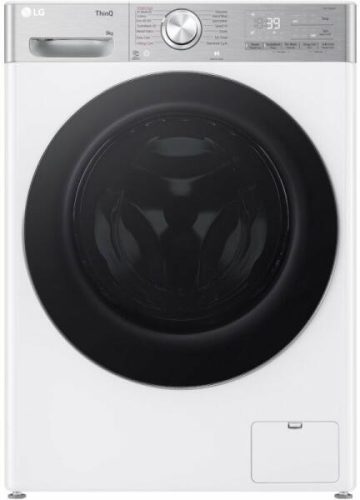 LG F4WR909P3W elöltöltős mosógép, 9kg, 1400rpm, gőz funkció, 71dB, Wi-Fi, fehér