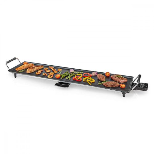 Nedis FCTE110EBK90 Teppanyaki asztali Grill, 1800Watt, 90x23cm sütőfelület