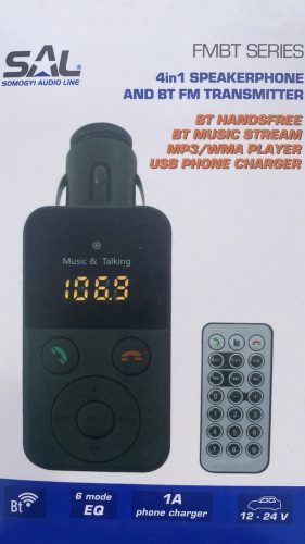 Somogyi FMBT 280 4in1 telefon-kihangosító és Bluetooth-FM modulátor