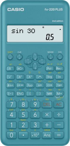 Casio FX-220 Plus 2E tudományos számológép, 181funkció, kétsoros kijelző, kék, elemes (1xAA)