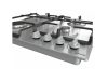 Gorenje G641EX beépíthető gáz főzőlap, nagy teljesítményű égőfej, egykezes gyújtás, inox