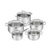 Tefal G719SA74 Duetto+ edénykészlet fedővel, 10 részes, indukciós, rozsdamentes acél