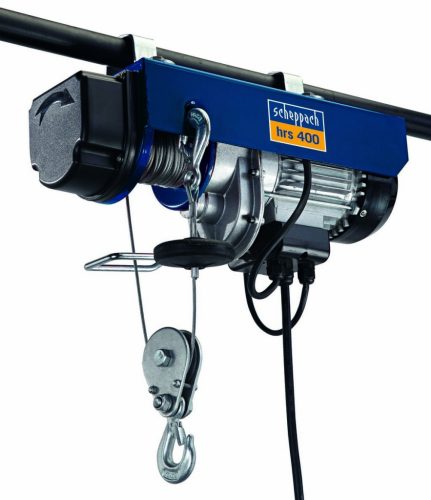 Scheppach HRS 400 elektromos csörlő-emelő, drótköteles, max.400kg, 780Watt, 10/5m emelés (4906905000)