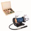 Scheppach HG 35 kettős köszörű-polírozó, flexidrive rendszer, 120Watt, max.11000rpm, tartozék készlet (5903112901)