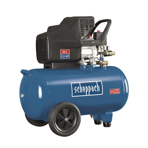 Scheppach HC 51 olajkenésű kompresszor, 1800Watt, 10bar, 50literes tartály (5906107901)