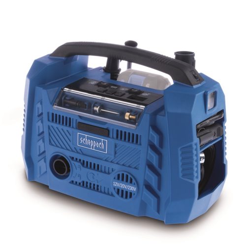 Scheppach Air Force 6 olajmentes táskakompresszor, 10.3bar, 21liter/perc, IXES 20V, 12/230V (5906159901)