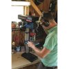 Scheppach DP 19 VARIO asztali oszlopos fúrógép, 550Watt, 440 - 2580rpm, lézeres központontosítás, 19x19cm munkaasztal