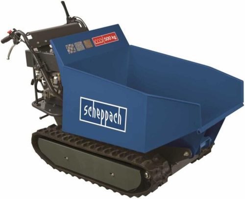 Scheppach DP 5000 benzines minidömper, hernyótalpas, max.500kg, 5.6LE, hidraulikus billentés (5908801903)