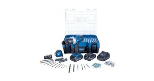 Scheppach DTB 20 ProS akkumulátoros ütvecsavarozó/ fúró, 20V, 45Nm, max.450/1600rpm, 2x2Ah akku, töltő, kofferben (5909222904)