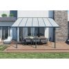 Palram - Canopia Sierra 4200 pergola, 425 x226-286 x260-305cm, alumínium váz, polikarbonát tető, antracit (702639)