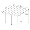 Palram - Canopia Sierra 4200 pergola, 425 x226-286 x260-305cm, alumínium váz, polikarbonát tető, antracit (702639)