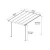 Palram - Canopia Sierra 3000 pergola, 314 x226-286 x260-305cm, alumínium váz, polikarbonát tető, fehér (703121)