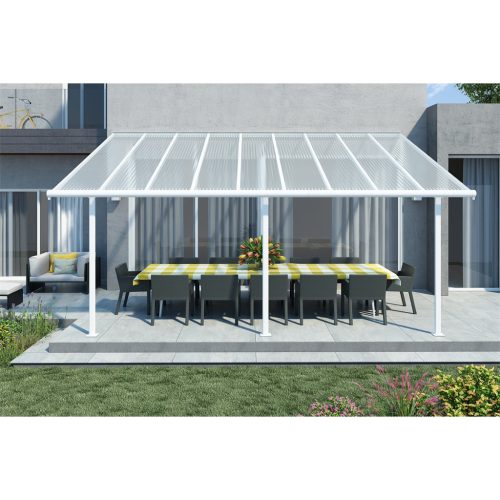 Palram - Canopia Sierra 5400 pergola, 546 x 226-286 x 260-305cm, alumínium váz, polikarbonát tető, fehér (703123)