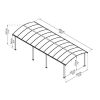 Palram - Canopia Arcadia 8500 fedett kocsibeálló, 858 x359 x242cm, antracit (704340)