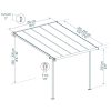 Palram - Canopia Capri 3000 pergola, 314 x226-286 x260-305cm, alumínium váz, polikarbonát tető, antracit (705599)