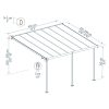 Palram - Canopia Capri 4200 pergola, 425 x226-286 x285-305cm, alumínium váz, polikarbonát tető, antracit (705600)