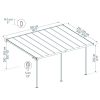 Palram - Canopia Capri 5400 pergola 555 x226-286 x260-305cm, alumínium váz, polikarbonát tető, antracit (705601)