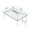 Palram - Canopia Dallas pavilon, 6 x4m, alumínium váz, polikarbonát (707107)