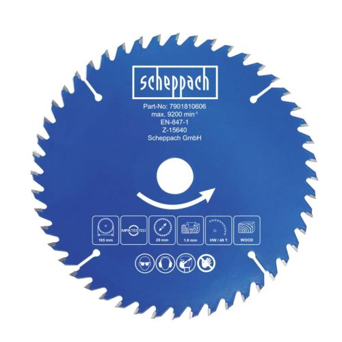 Scheppach Körfűrészlap átm. 165/20, 48 fog
