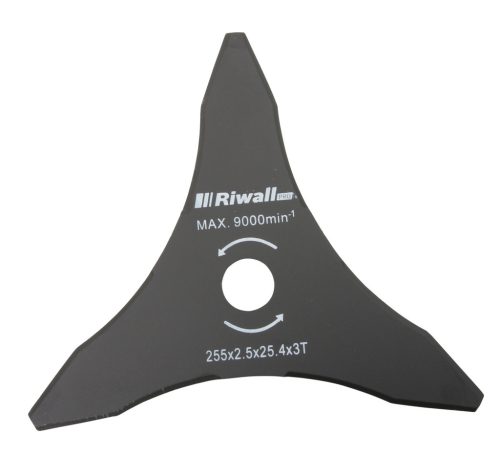 Riwall PRO fűkasza vágókés, háromágú, 25.5cm /2.54cm /2,5mm (RACC00026)