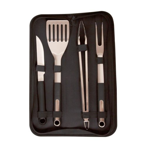 Riwall PRO RBBQ 4B SET 4-részes prémium rozsdamentes acél grilleszköz készlet 