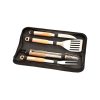 Riwall PRO RBBQ 4W SET 4-részes prémium rozsdamentes acél grilleszköz készlet 
