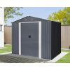 Riwall PRO RMSA 6x8 antracit fém kerti tároló 2,4 x 1,7 m nyeregtetővel (SD-X0608-H170C-A)