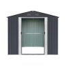 Riwall PRO RMSA 6x8 antracit fém kerti tároló 2,4 x 1,7 m nyeregtetővel (SD-X0608-H170C-A)