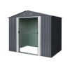 Riwall PRO RMSA 6x8 antracit fém kerti tároló 2,4 x 1,7 m nyeregtetővel (SD-X0608-H170C-A)