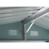 Riwall PRO RMSA 6x8 barna fém kerti tároló 2,4 x 1,7 m nyeregtetővel (SD-X0608-H170C-B)