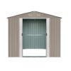 Riwall PRO RMSA 6x8 barna fém kerti tároló 2,4 x 1,7 m nyeregtetővel (SD-X0608-H170C-B)