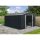 Riwall PRO RMSA 12x10fém kerti tároló 3 x 3,7 m nyeregtetővel (antracit)