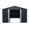 Riwall PRO RMSA 12x10fém kerti tároló 3 x 3,7 m nyeregtetővel (antracit)