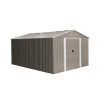 Riwall PRO RMSA 12x10 fém kerti tároló 3 x 3,7 m nyeregtetővel (barna)