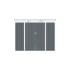 Riwall PRO RMSP 6x8 antracit fém kerti tároló 2,4 x 1,8 m lapostetővel (SM-F68K-H158-A)