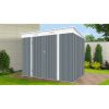 Riwall PRO RMSP 6x8 antracit fém kerti tároló 2,4 x 1,8 m lapostetővel (SM-F68K-H158-A)