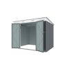 Riwall PRO RMSP 6x8 antracit fém kerti tároló 2,4 x 1,8 m lapostetővel (SM-F68K-H158-A)