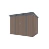 Riwall PRO RMSP 6x8 brown fém kerti tároló 2,4 x 1,8 m lapostetővel (SM-F68K-H158-B)